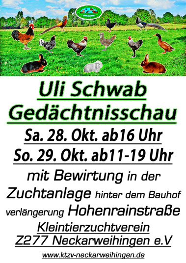 Plakat A3 Uli Schwab Gedächtnisschau